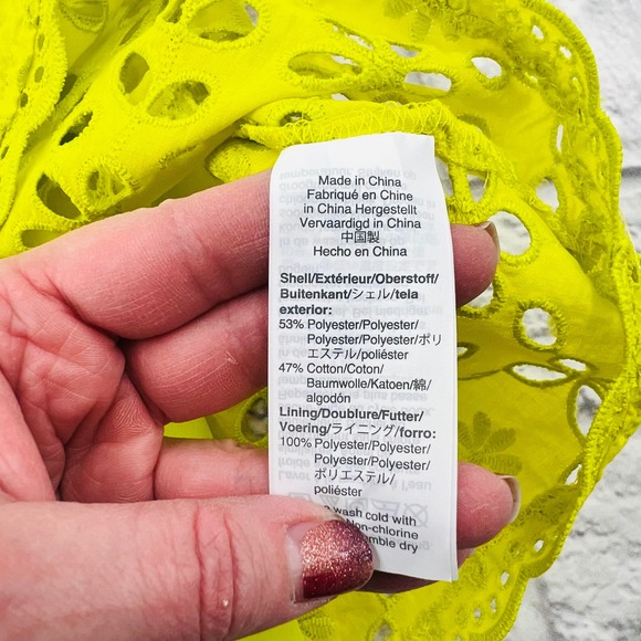 J Crew Eyelet Lace Sleeveless Blouse Lime Green Size XS - Picture 5 of 9